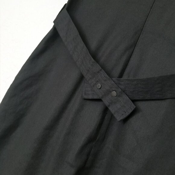 A.L.C. Linen Blend Twist Belted Mini Shift Dress 8 Short Sleeve Black Pocket LBD - Picture 7 of 15